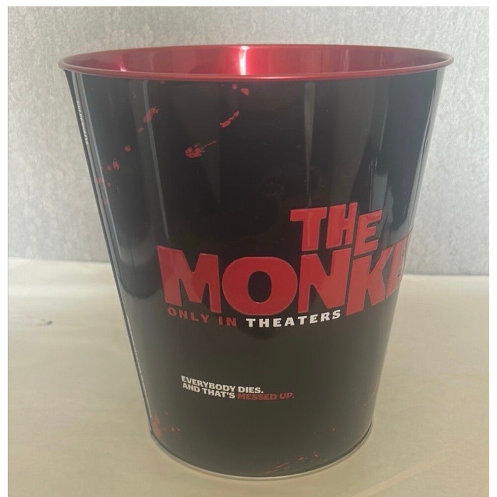 The Monkey Movie Themed Popcorn Bucket - Black & Red